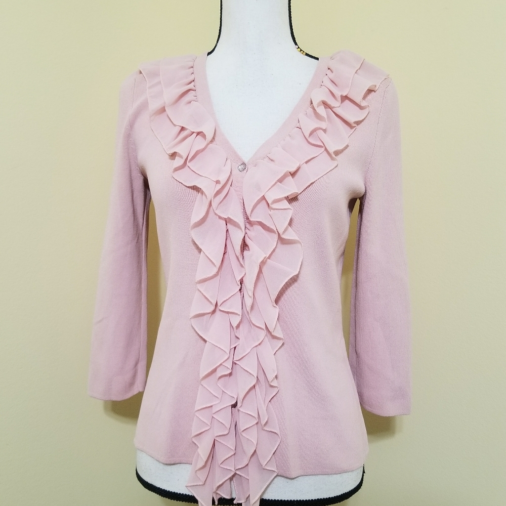 Ruffle top cardigan
